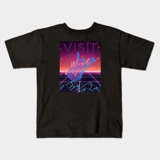 Vaporwave West Virginia Kids T-Shirt